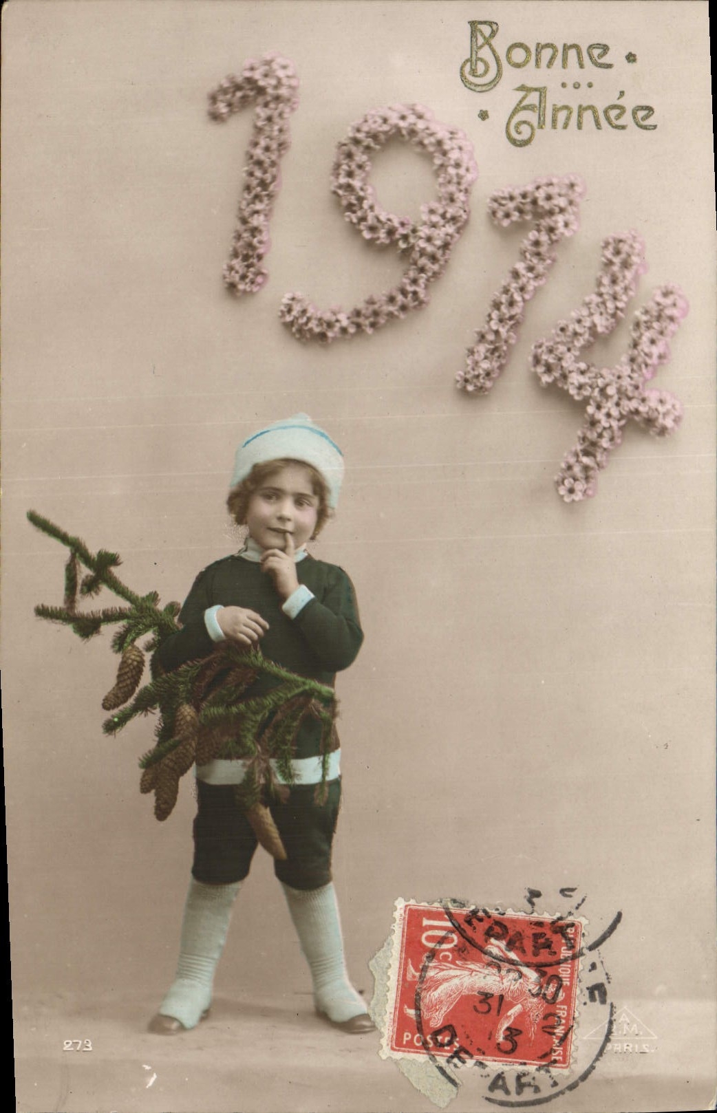 CPA Fantaisie Annee 1914 Enfant 