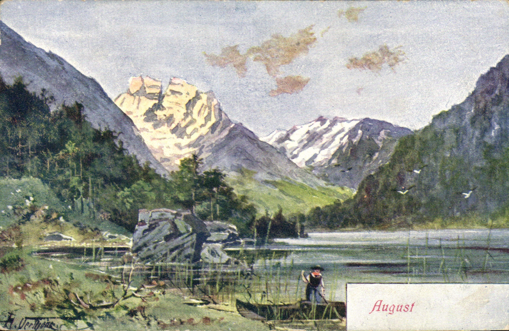 Vintage Postcard Fantasy Month August August