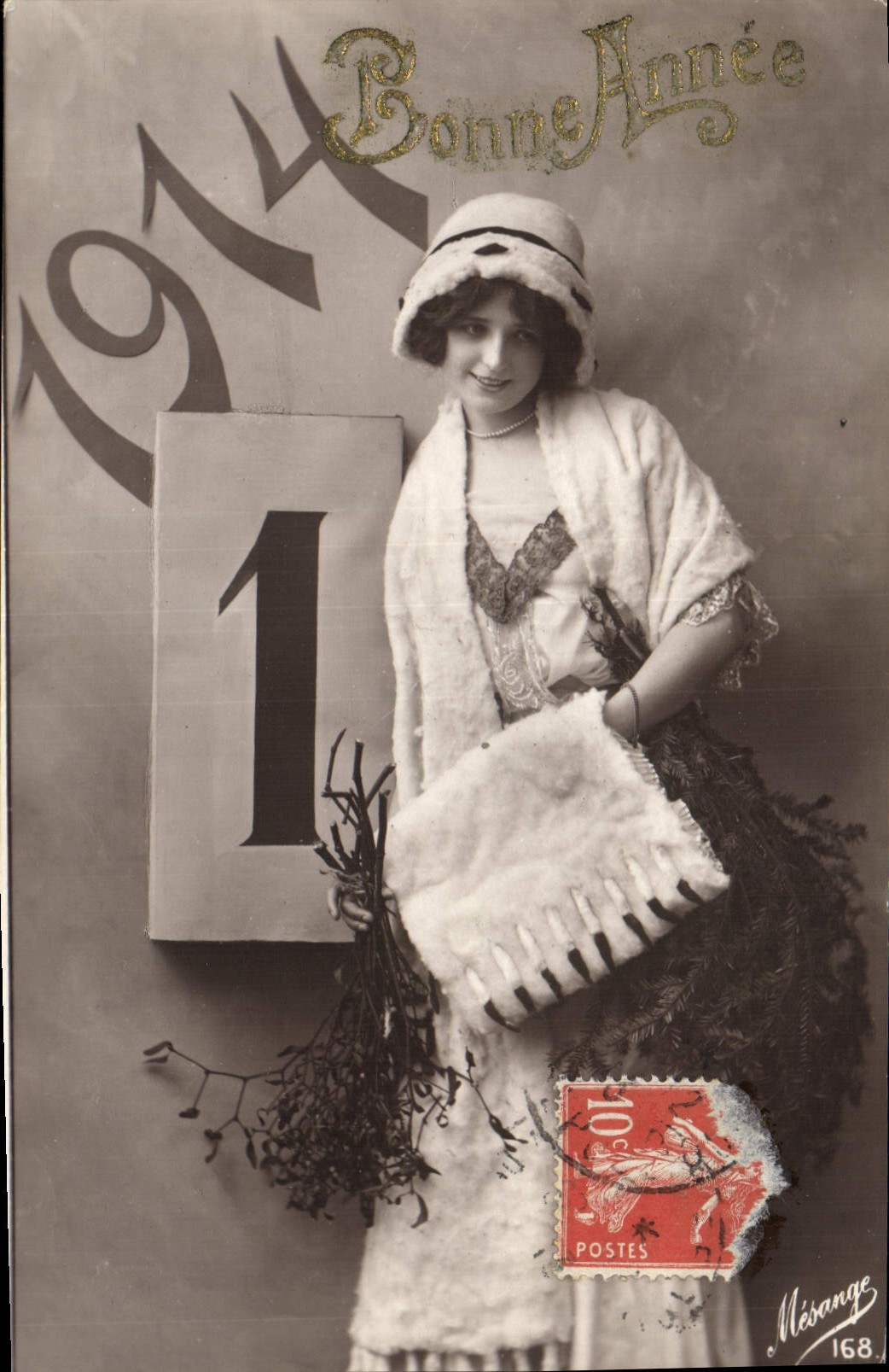 CPA Fantaisie Annee 1914 Femme 