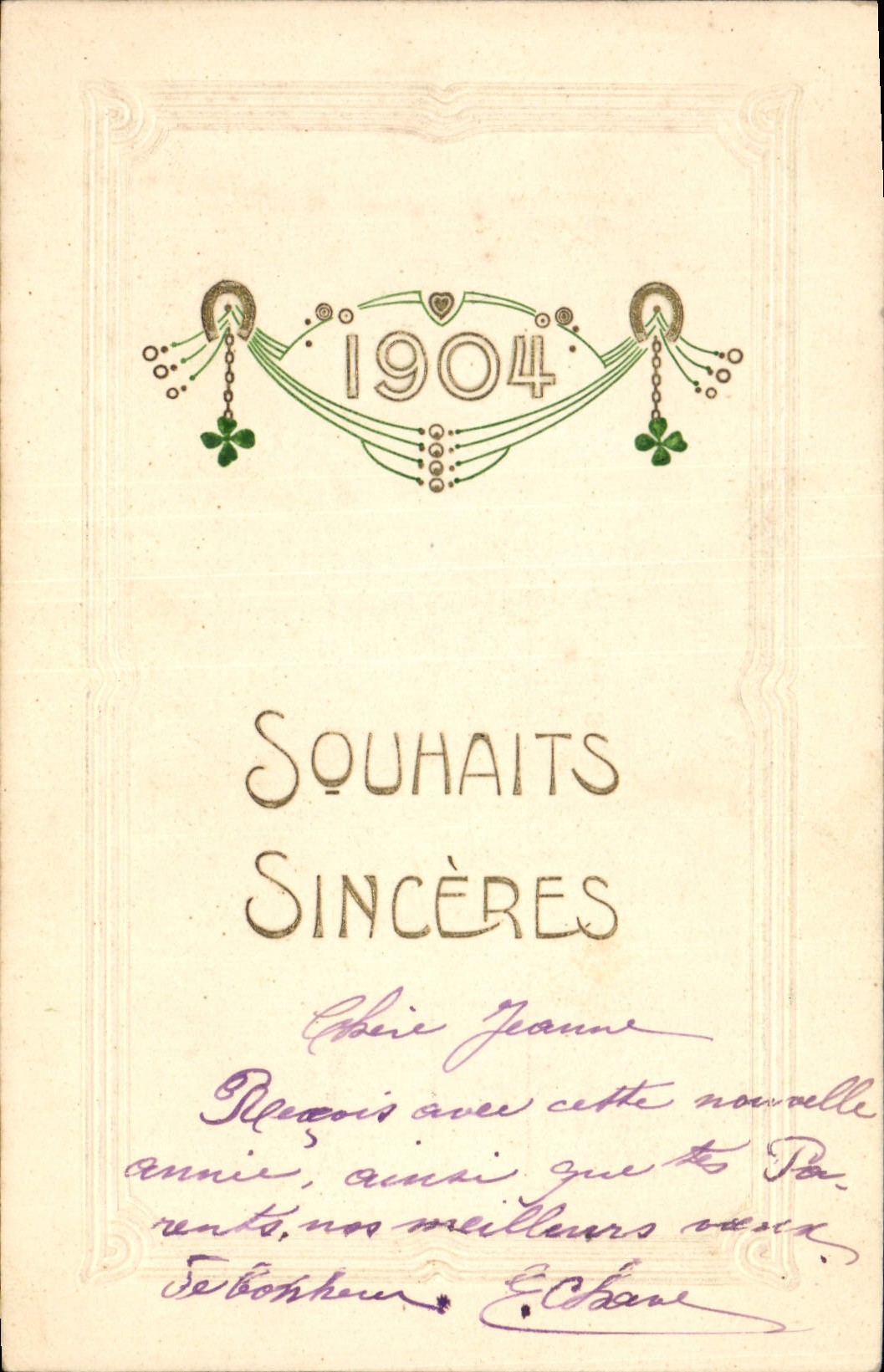 CPA Fantaisie Annee 1904 