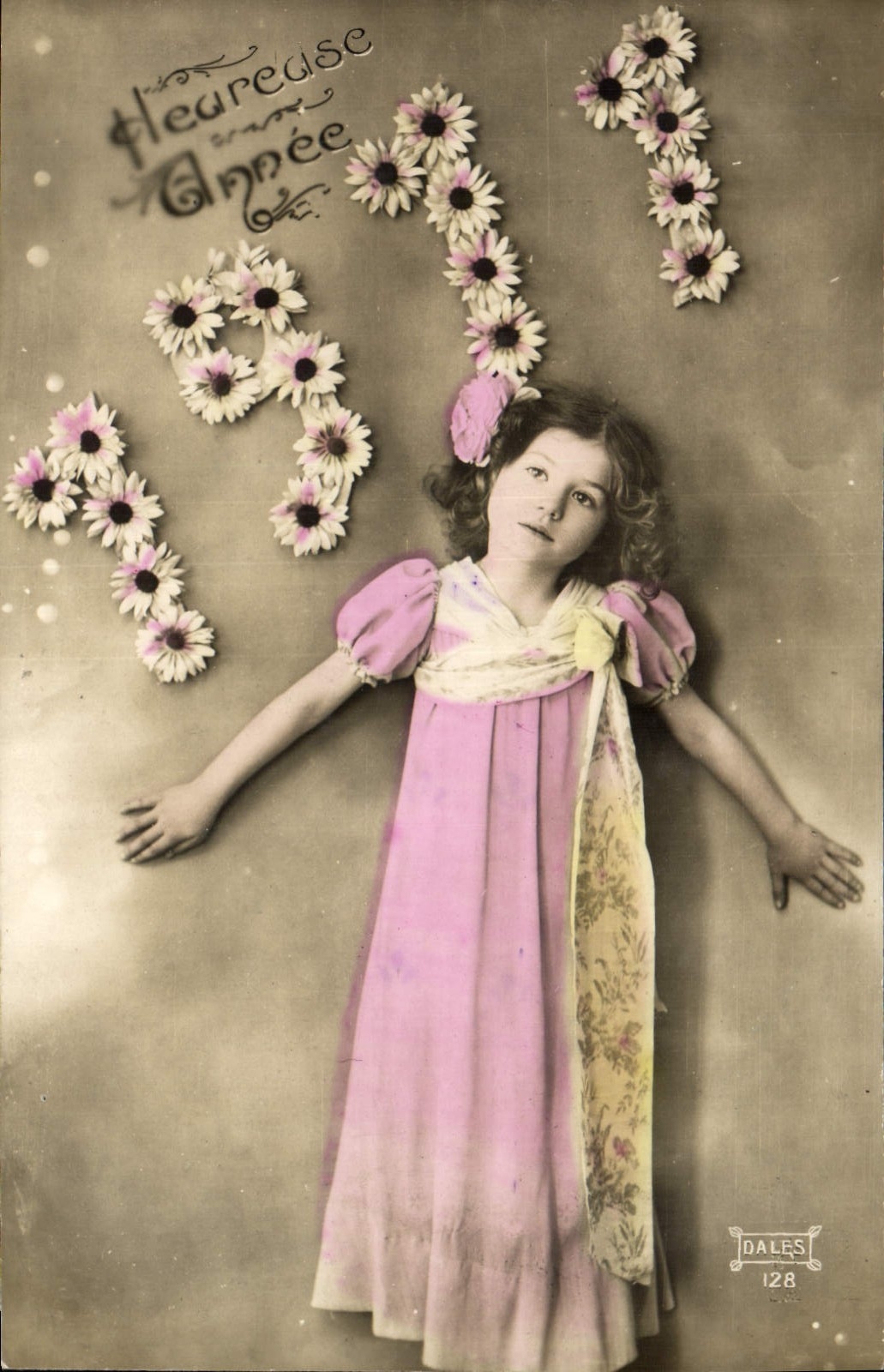 Vintage Postcard Fantasy Year 1911 Child Flowers