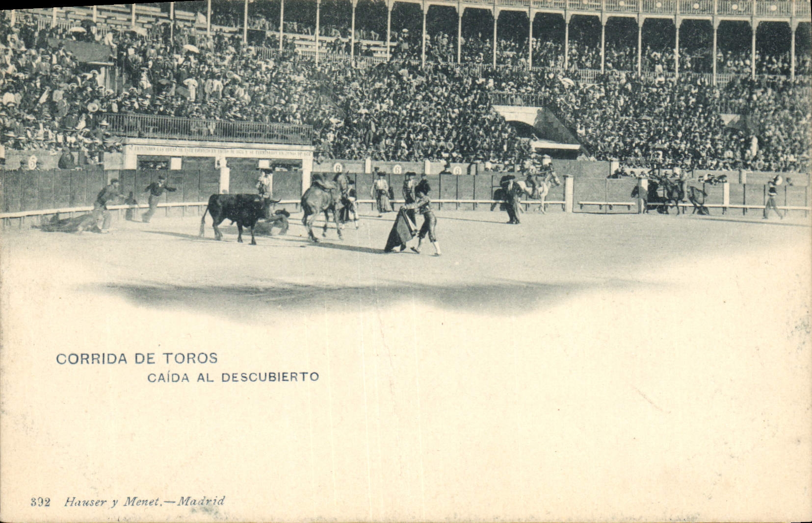 CPA Corrida Course de Taureaux Caida al Descubierto