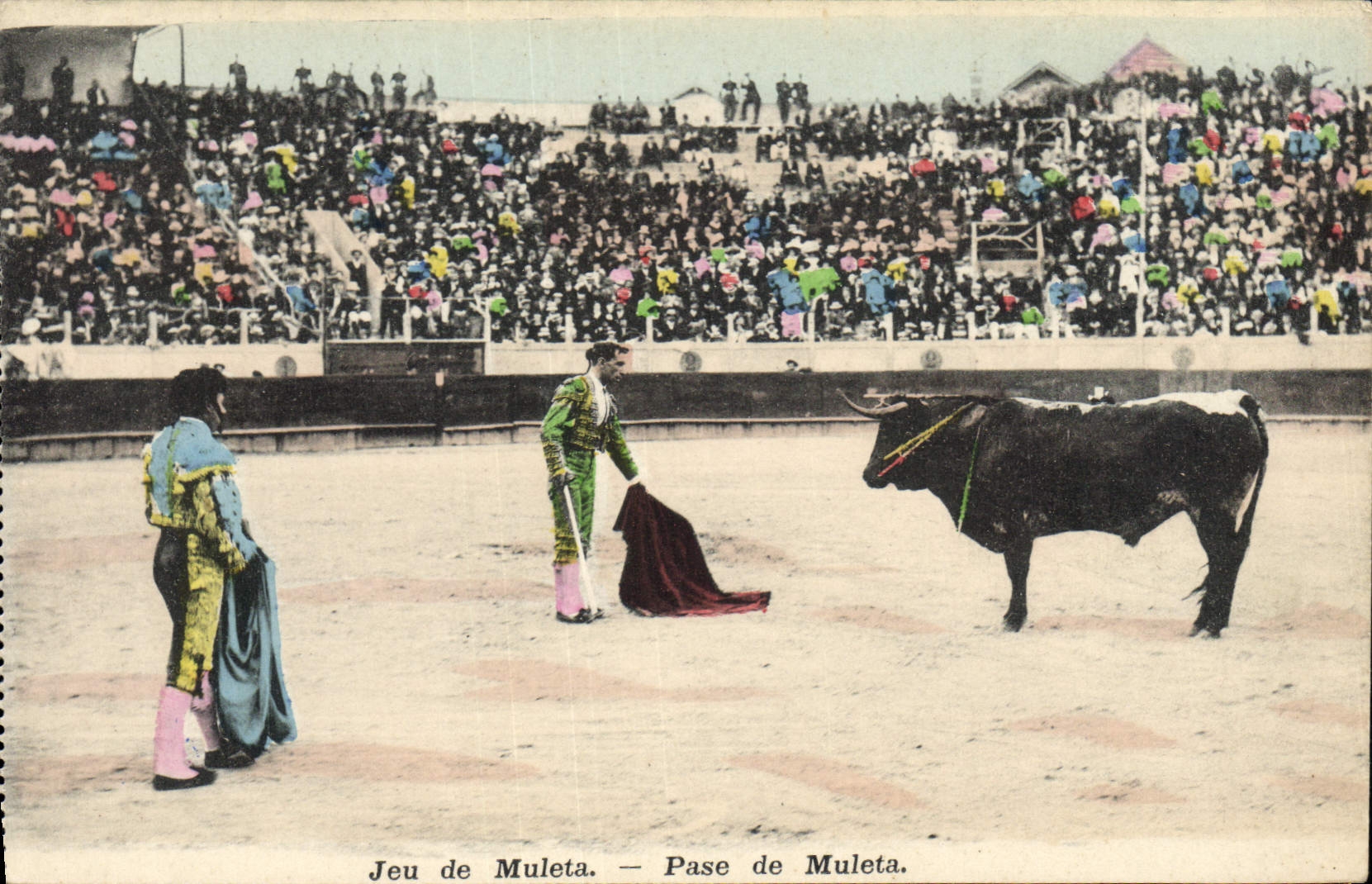 Postal Corrida Corrida de toros Juego de muleta Paso de muleta