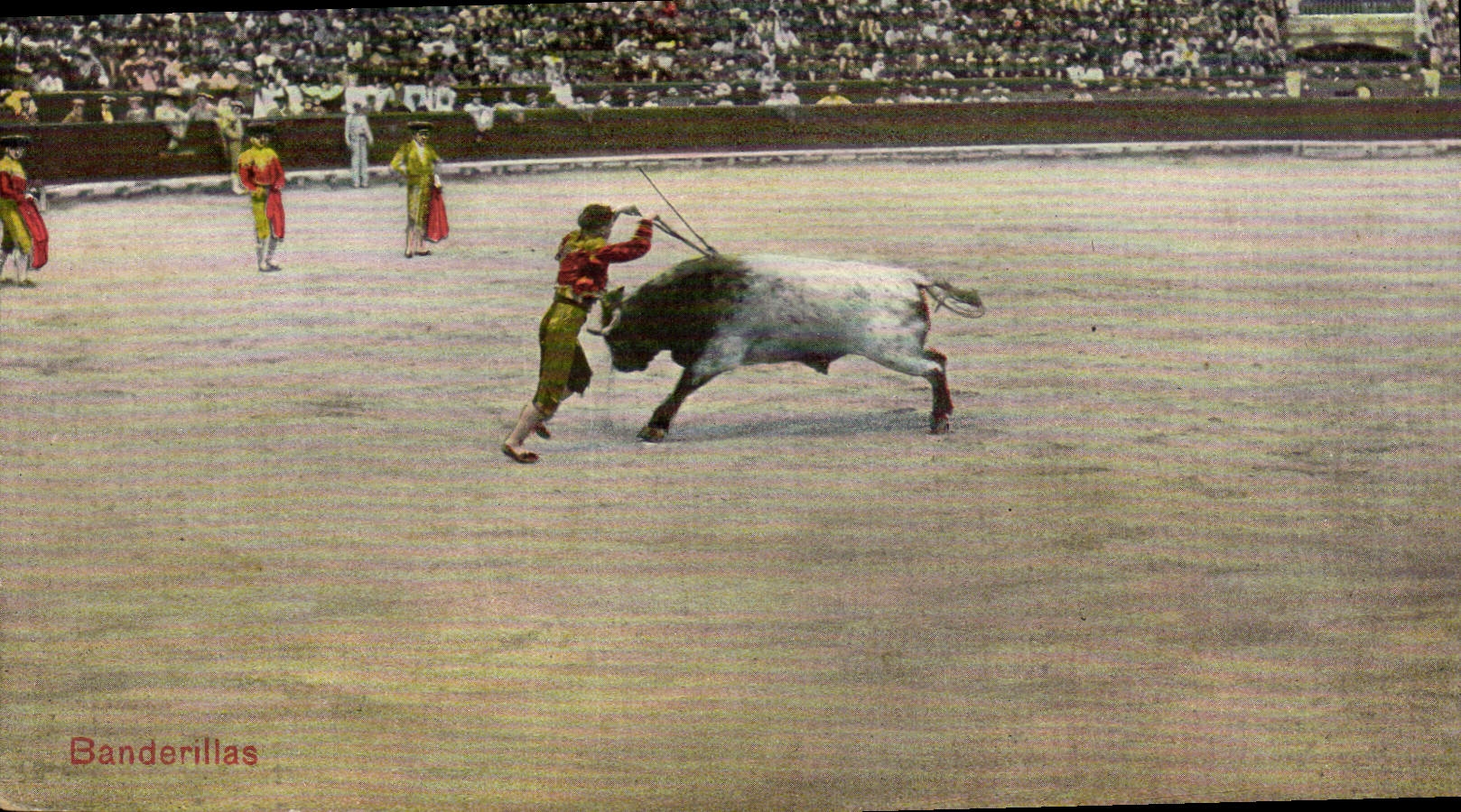 CPA Corrida Course de Taureaux Banderillas