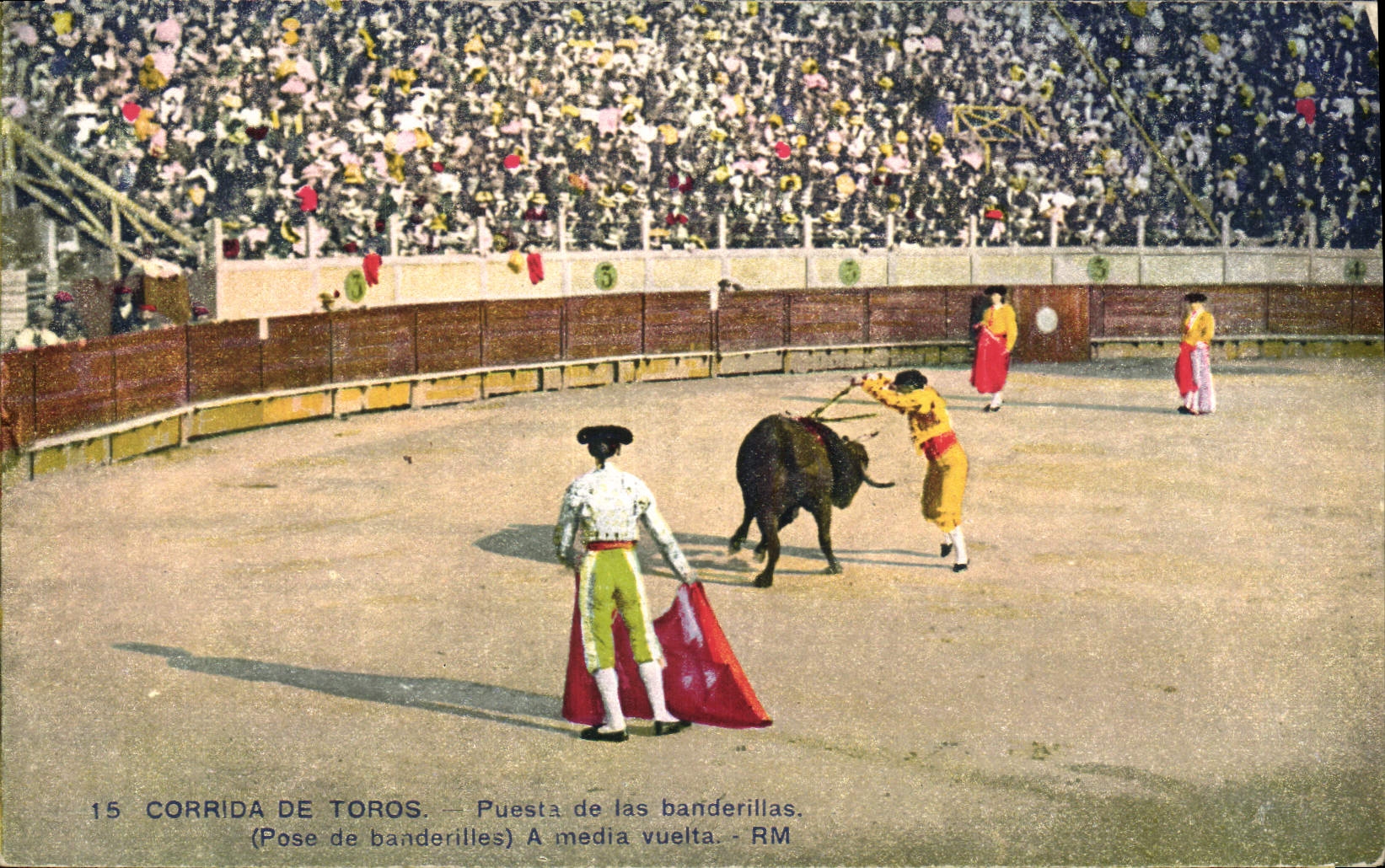 CPA Corrida Course de Taureaux Pose de banderilles 