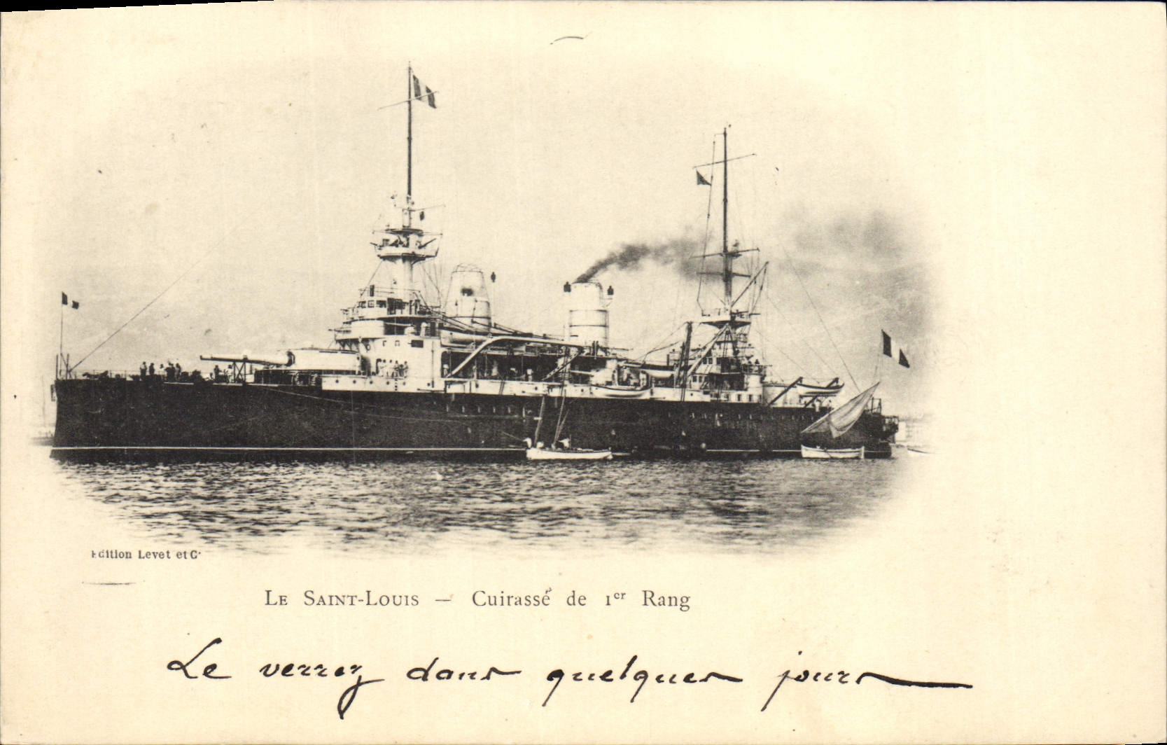 CPA Bateau de Guerre Le St Louis Cuirasse de 1er rang
