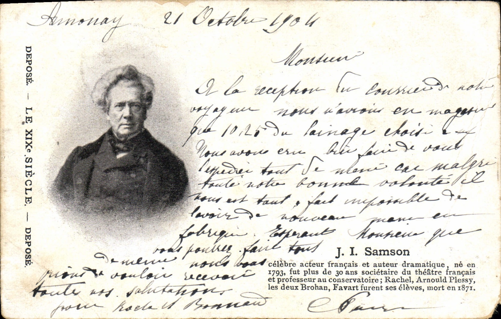 Vintage Postcard JI Samson