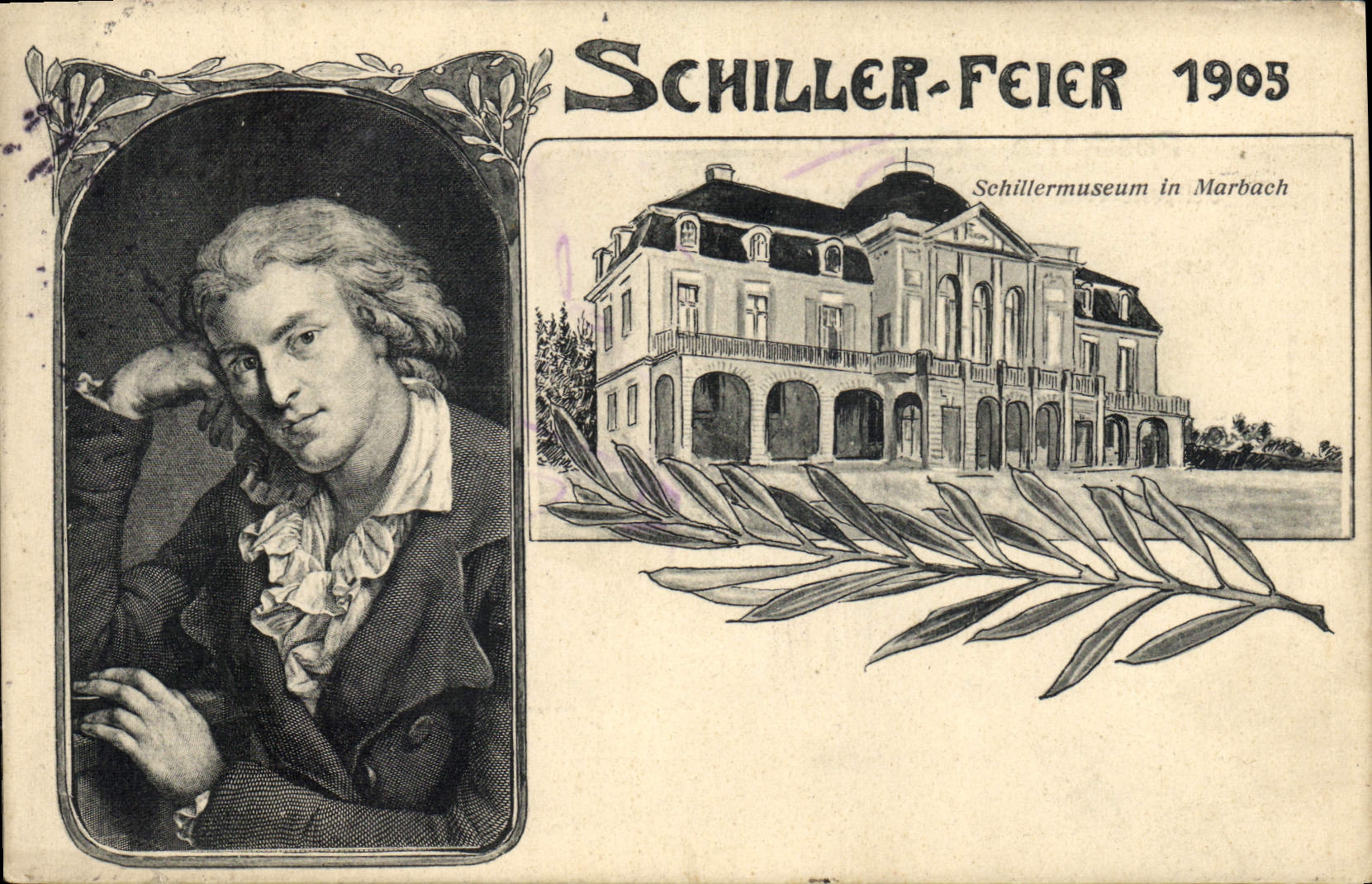 Vintage Postcard Schiller Feier 1905 Marbach