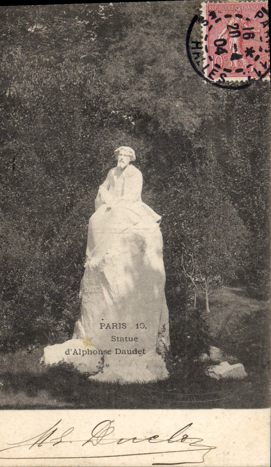 CPA Paris Statue d'Alphonse Daudet 