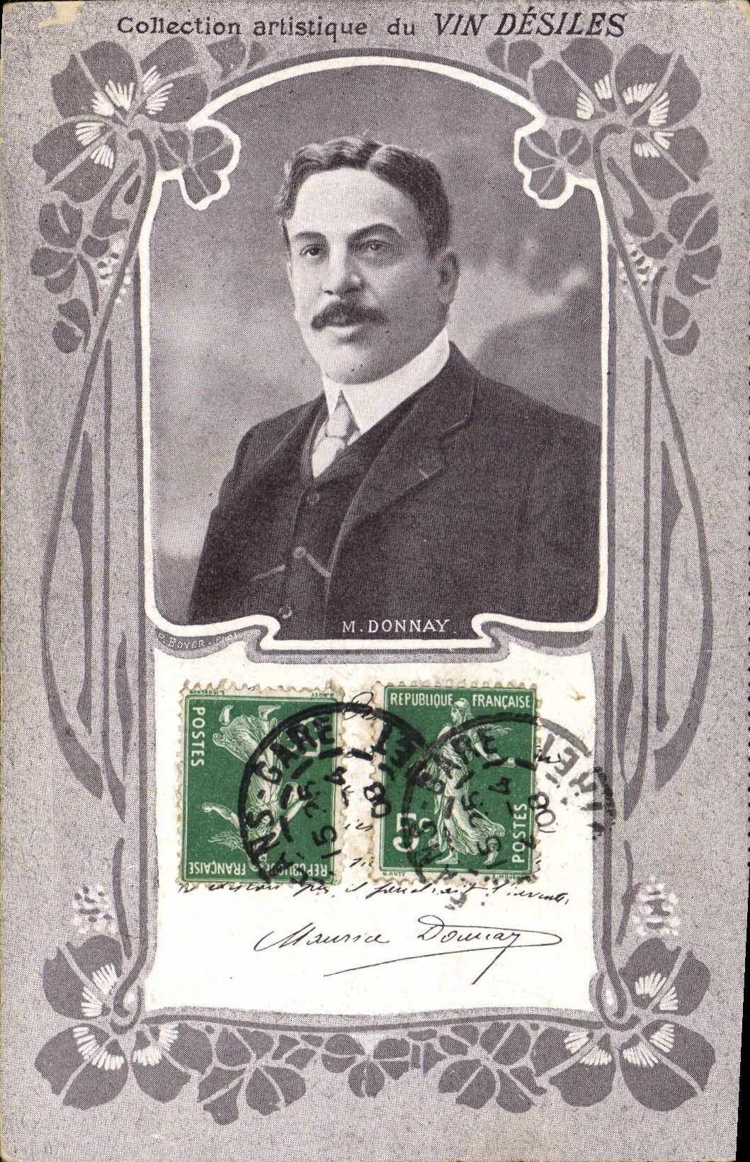 Vintage Postcard Donnay Wine Desiles