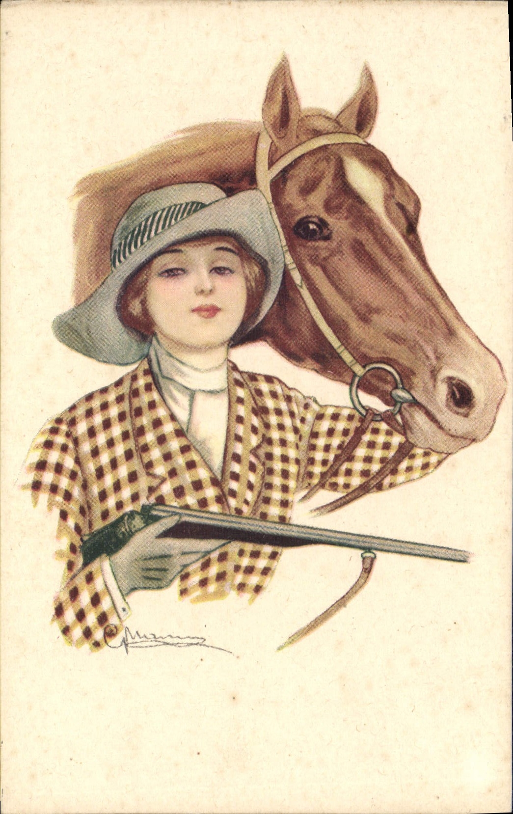 CPA Cheval Equitation Hippisme Femme