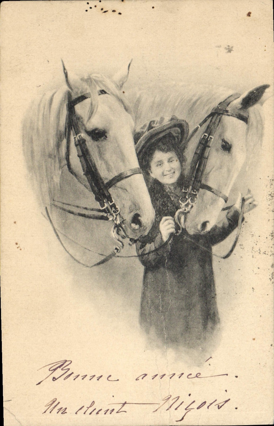 CPA Cheval Equitation Hippisme Femme