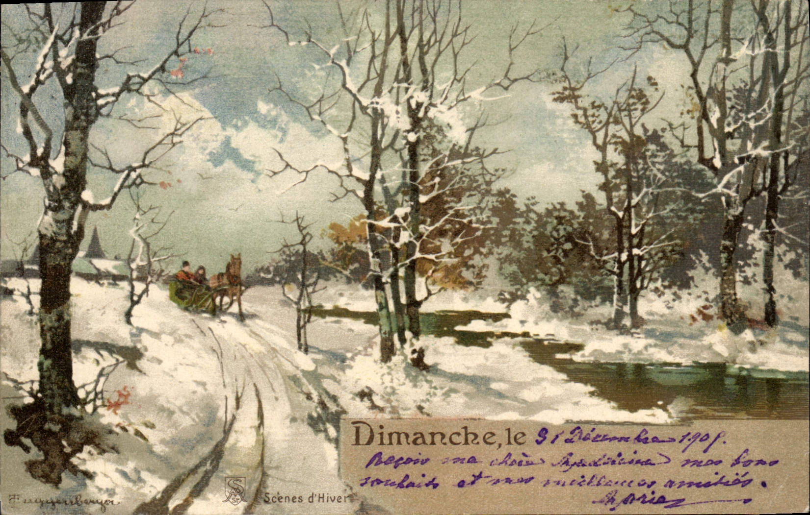 CPA Fantaisie Mois Decembre 