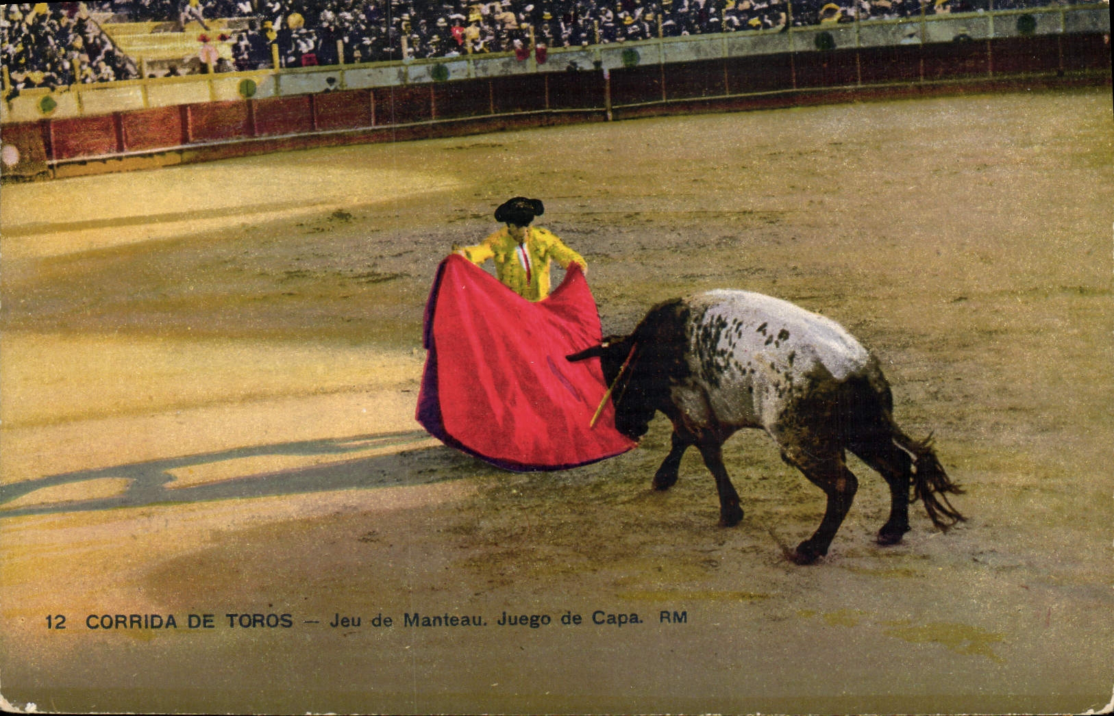 CPA Corrida Course de taureaux Jeu de manteau 