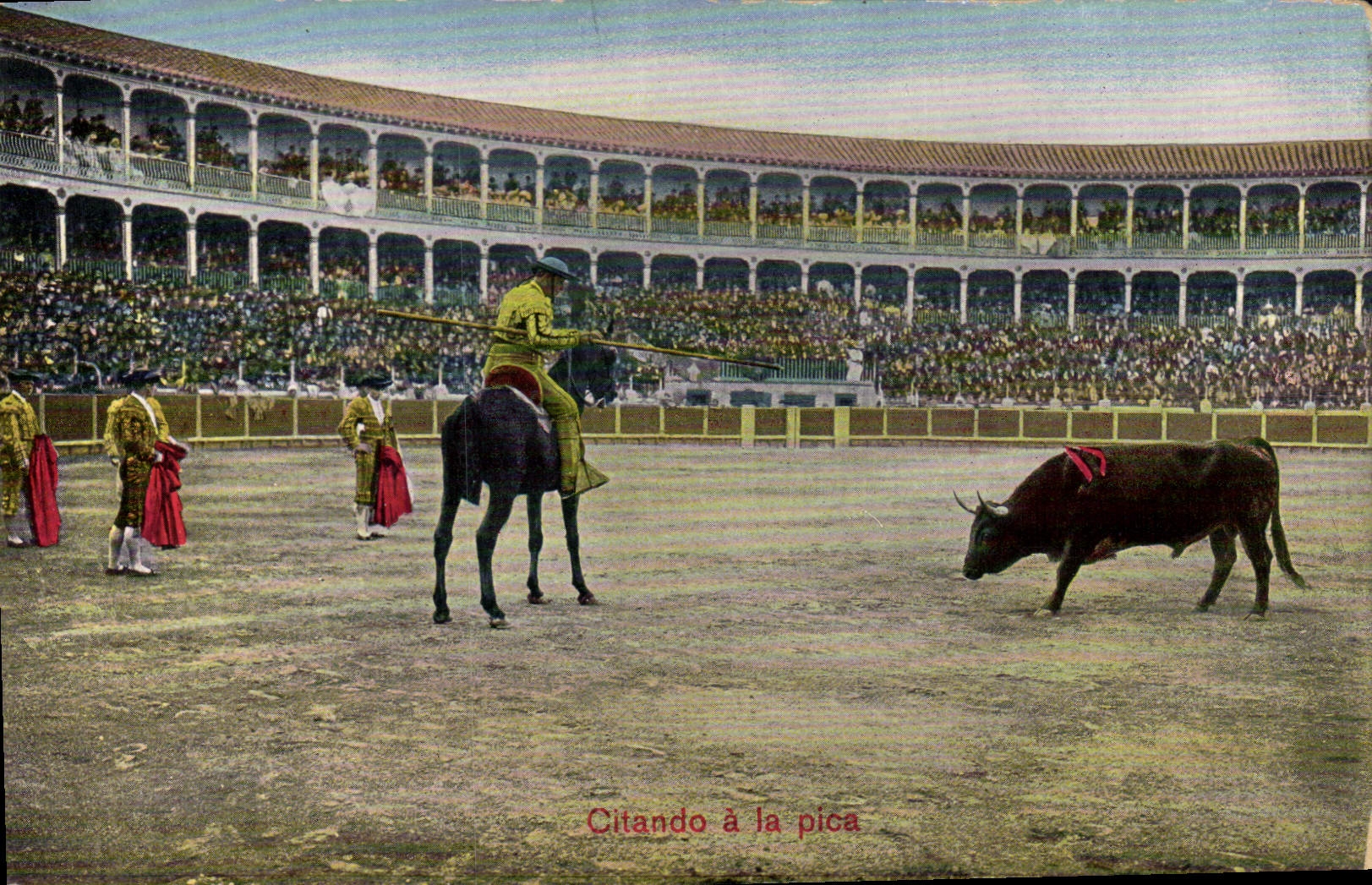 CPA Corrida Course de taureaux Citando a la pica 