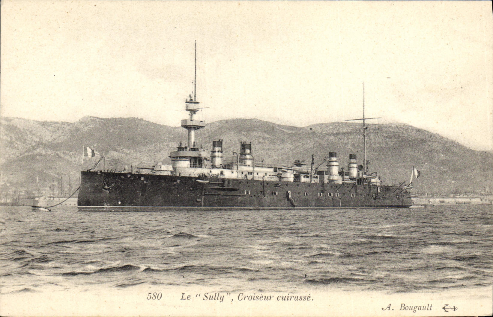 CPA Bateau de Guerre Le Sully Croiseur cuirasse 