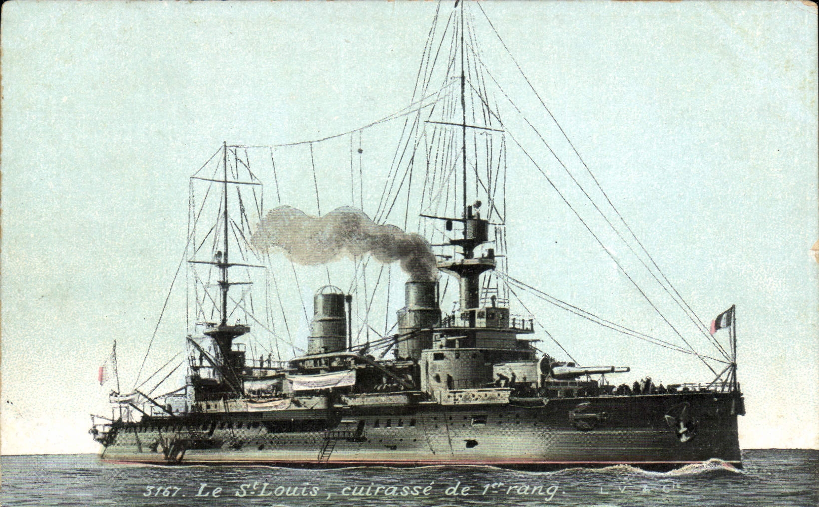 CPA Bateau de Guerre Le St Louis Cuirasse de 1er rang 