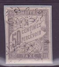 Timbre Taxe Colonies Colonies Generales 50c Cote d'Ivoire Sassandra