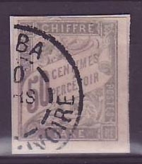 Timbre Taxe Colonies Colonies Generales 50c Cote d'Ivoire Touba