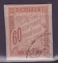 Timbre Taxe Colonies Colonies Generales 60c Cote d'Ivoire Daba Kala