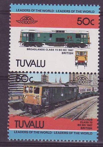 Tuvalu 50c Train Broadlands Class 1967 ** Luxe
