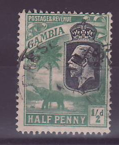 Gambie Gambia Cancelled Basse 1/2d value Elephant