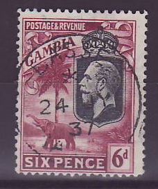 Gambie Gambia Cancelled Basse 6d value Elephant