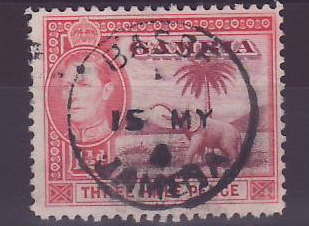 Gambie Gambia Cancelled Basse 3 1/2d value Elephant