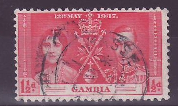 Gambie Gambia Cancelled Basse 1 1/2d value Coronation
