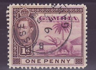 Gambie Gambia Cancelled Basse 1 d value Elephant