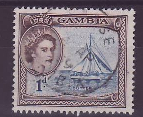 Gambie Gambia Cancelled Basse 1 d value Boat