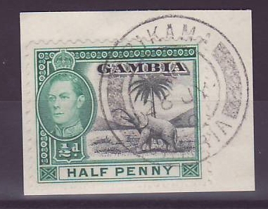 Gambie Gambia Cancelled Brikama 1/2d Elephant