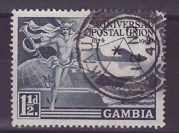 Gambie Gambia Cancelled Kau-Ur  1 1/2d UPU