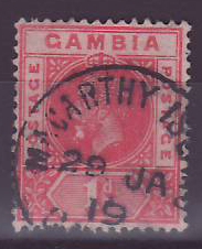 Gambie Gambia Cancelled Macarthy Island 1d