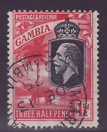 Gambie Gambia Cancelled Macarthy Island 1 1/2d Elephant