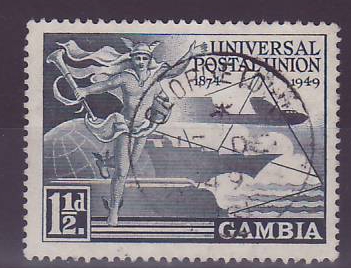 Gambie Gambia Cancelled Georgetown 1 1/2d UPU