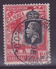 Gambie Gambia Cancelled Macarthy Island 1 1/2d Money Order MOO cancel