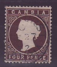 Gambie Gambia Cancelled Bathurst 4p Cameo 