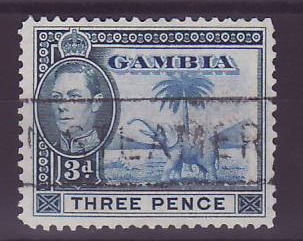 Gambie Gambia Cancelled Steamer 3 p Elephant Posted on steamer