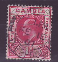 Gambie Gambia Cancelled Paquebot Liverpool 1 p Edward VII Posted on steamer