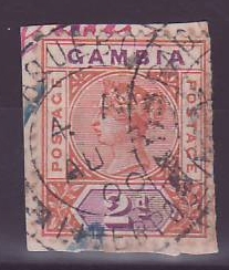 Gambie Gambia Cancelled Paquebot Liverpool 2 d p Edward VII Posted on steamer