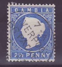 Gambie Gambia Cancelled Paquebot Liverpool 2 1/2 d Cameo Liverpool Br Packet