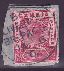 Gambie Gambia Cancelled Paquebot Liverpool 1 d Victoria Liverpool Br Packet