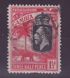 Gambie Gambia Cancelled Paquebot Posted at Sea 1 1/2d Elephant 