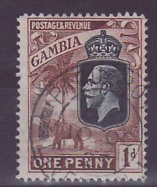 Gambie Gambia Cancelled Paquebot Posted at Sea 1 1/2d Elephant 
