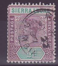 Gambie Gambia Sierra Leone stamps with Received Gambia cancellation 1/2d 