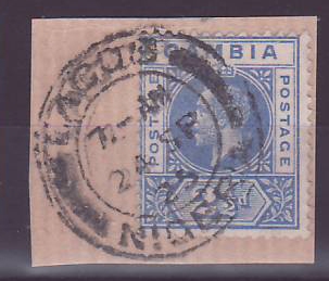 Gambie Gambia 2 1/2d George V Lagos Nigeria Cancellation
