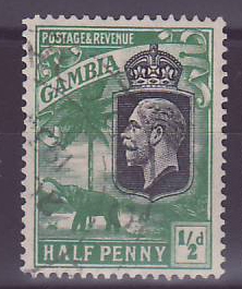 Gambie Gambia 1/2d Paquebot cancellation