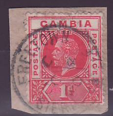 Gambie Gambia 1p Elephant Freetown Sierre Leone cancellation
