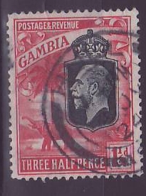 Gambie Gambia 1/2d Elephant Hulls York cancellation